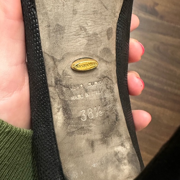 Sergio Rossi pep toe heels. Size 38.5. Black platform - Picture 6 of 14